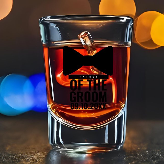 Personalised Father of the Groom Wedding Day Gift  Shot Glass (Creator Uploaded)