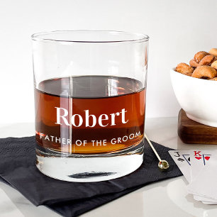 Personalised Father Of The Groom Wedding Gift Whiskey Glass
