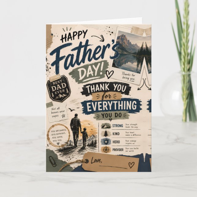 Personalised Father’s Day Keepsake Card (Front)