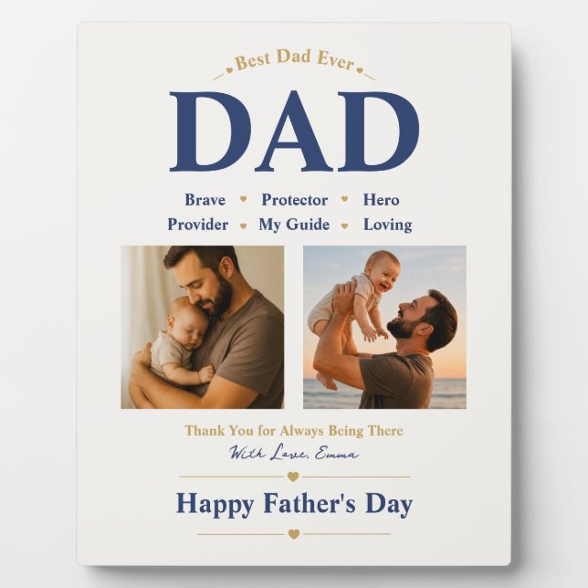 Personalised Father’s Day Photo  Plaque (Front)