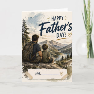 Personalised Father Son Hiking Card