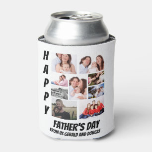 Personalised Father's Day 9 Photo Collage Can Cooler