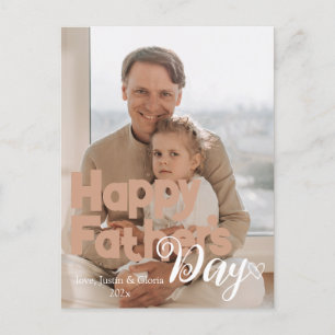 Personalised Fathers Day, best dad ever gift Holiday Postcard