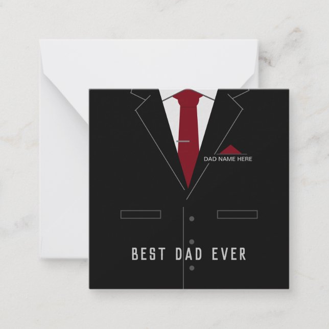 Personalised Fathers Day Card - Best DAD Ever (Front)