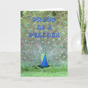 Personalised FATHERS DAY CARD "PROUD AS A PEACOCK"