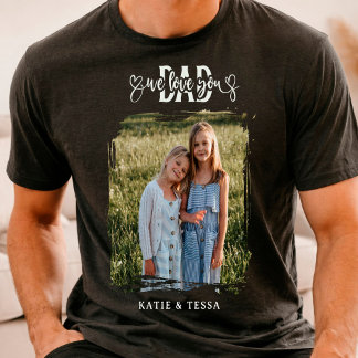 Personalised Fathers Day Dad Family Photo T-Shirt