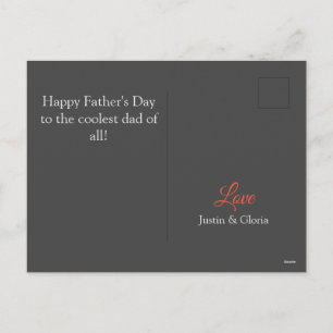 Personalised Fathers Day, dad of the year Holiday Postcard