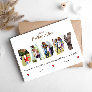 Personalised Father's Day DADDY Photo Collage Invitation