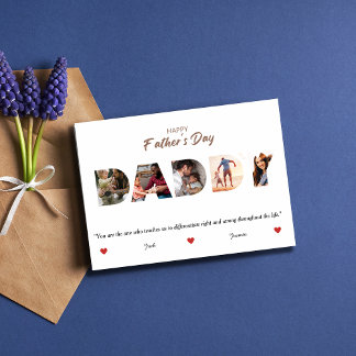 Personalised Father's Day DADDY Photo Collage Invitation