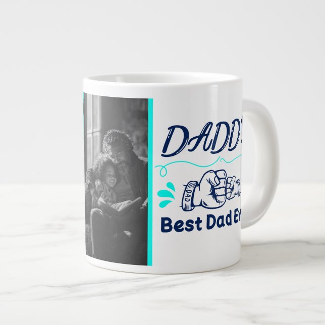  Personalised Father's Day Gift Daddy Large Coffee Mug (Front Right)