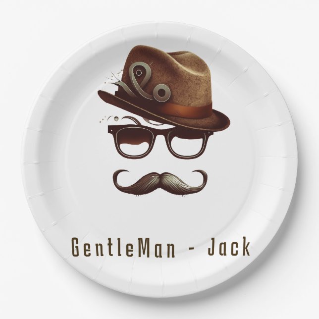 Personalised Father's day Gift from Kids Paper Plate (Front)