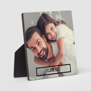 Personalised Fathers Day Gift   I Love Dad Photo Plaque
