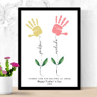 Personalised Father's Day Handprint flower Art