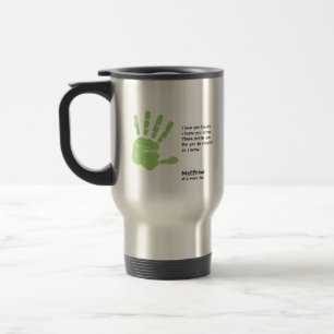 Personalised Father's Day handprint gift Travel Mug