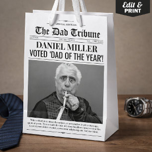 Personalised Father's Day Newspaper Gift Bag
