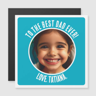 Personalised Father's Day Photo Best Dad Gift Magnetic Invitation