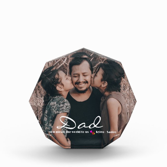 Personalised Father's Day Photo Block Gift For Dad (Front)