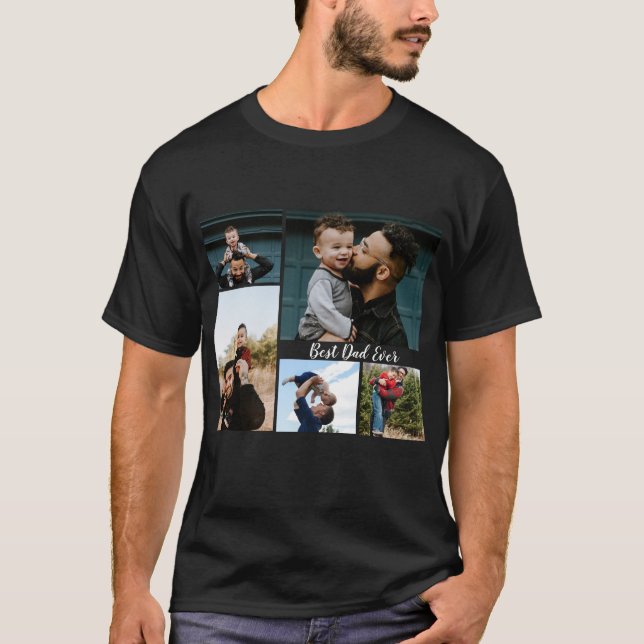 Personalised Father's Day Photo Collage T-Shirt (Front)