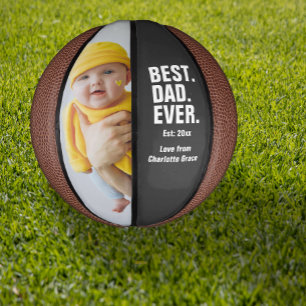 Personalised Fathers Day Photo Gift Best Dad Ever Mini Basketball