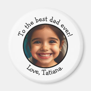 Personalised Father's Day Photo Name Keepsake Magnet