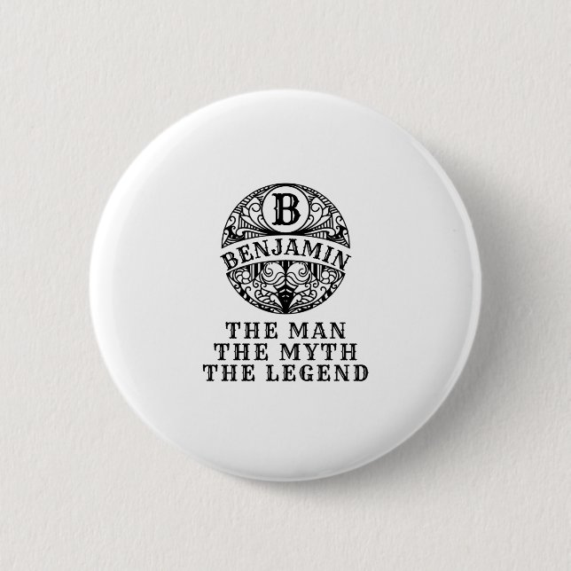 Personalised Fathers day   the man the myth legend 6 Cm Round Badge (Front)