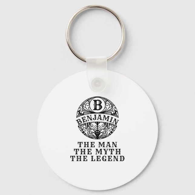 Personalised Fathers day   the man the myth legend Key Ring (Front)