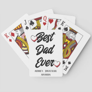 Personalised father's Day, two photo collage gift Playing Cards