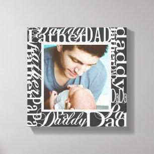 Personalised Father's Day Word Collage Photo Print