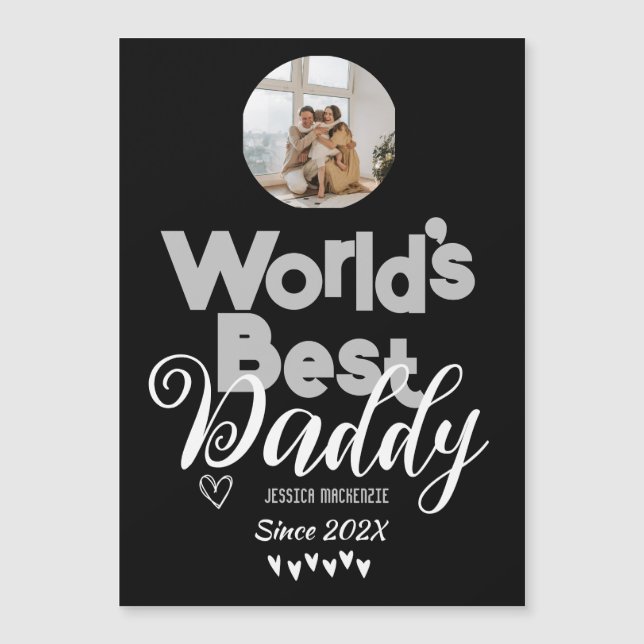 Personalised Fathers Day, world's best daddy gift (Front)