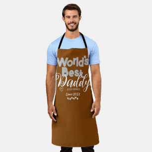 Personalised Fathers Day, world's best daddy gift Apron