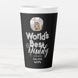 Personalised Fathers Day, world's best daddy gift Latte Mug