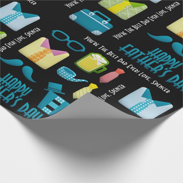Personalised Father's Day Wrapping Paper (Corner)