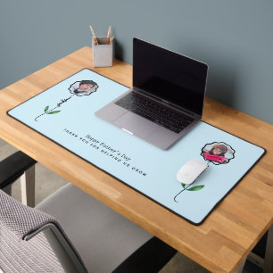 Personalised Fathers Garden Photo gift from kids Desk Mat