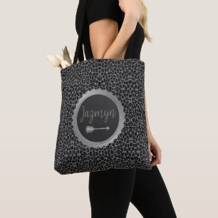 Personalised Faux Fur Leopard Tote Bag