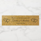 Personalised faux gold glitter wedding party favou