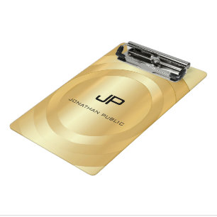 Personalised Faux Gold Monogram Template Elegant Mini Clipboard