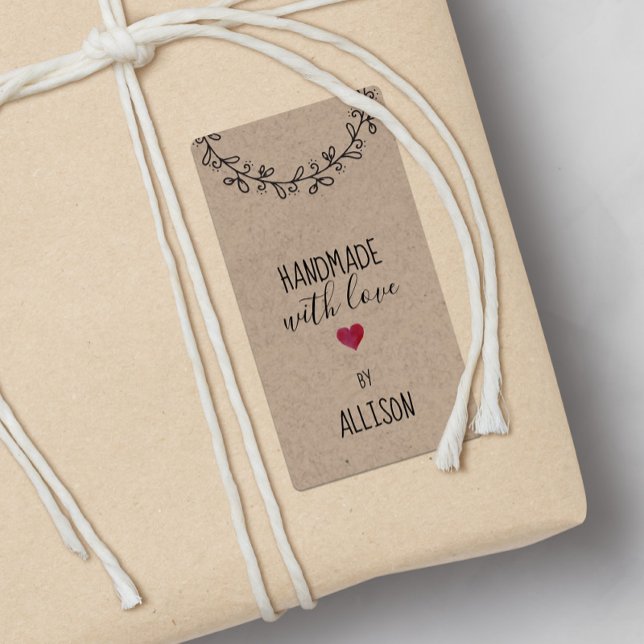 Personalised Faux Kraft Look Handmade Love Heart (Creator Uploaded)