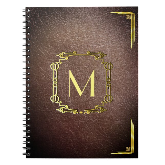Personalised Faux Leather Notebook (Front)