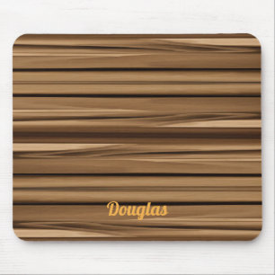 Personalised Faux Lines of Browns Mouse Pad