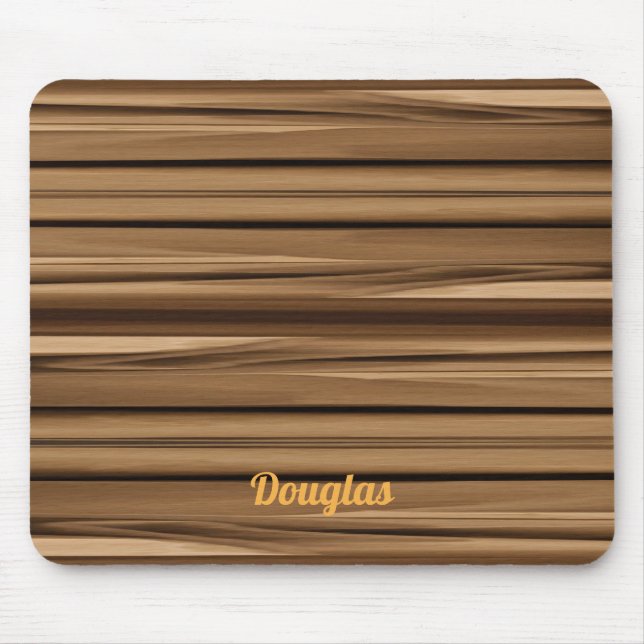 Personalised Faux Lines of Browns Mouse Pad (Front)