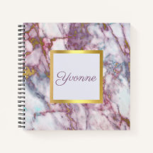Personalised Faux Marble Sketchbook