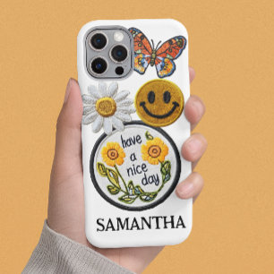 Personalised Faux Patches Trendy Layered Gift  iPhone 16 Case