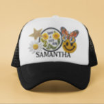 Personalised Faux Patches Trendy Layered Gift  Trucker Hat<br><div class="desc">This design may be personalised in the area provided by changing the photo and/or text. Or it can be customised by clicking Personalise this Template and then choosing the click to customise further option and delete or change the colour of the background, add text, change the text colour or style,...</div>