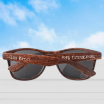 Personalised Faux Wood Stylish Plastic Sunglasses