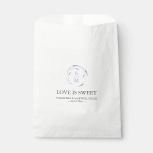 Personalised Favour Bags for Weddings Lavender