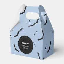 Personalised favour box Ice Hockey theme
