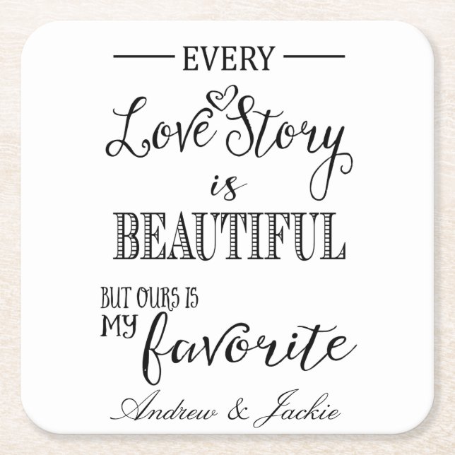 personalised Favour wedding coaster Thank you (Front)