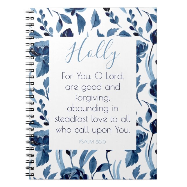 Personalised Favourite Bible Verse Notebook Journa (Front)