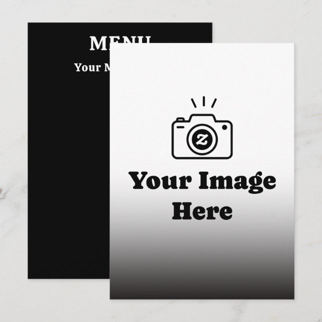 Personalised Favourite Photo with Text Menu (Front/Back)