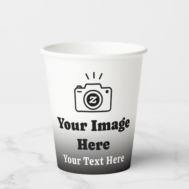 Personalised Favourite Photo with Text Paper Cups (Front)